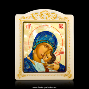 Икона "Умиление Пресвятой Богородицы" с перламутром, фотография 0. Интернет-магазин ЛАВКА ПОДАРКОВ